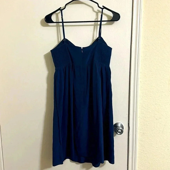 Lilly Pulitzer Women’s Kelsey Silk Short True Navy Blue Sleeveless Dress Sz 4 - Picture 4 of 4
